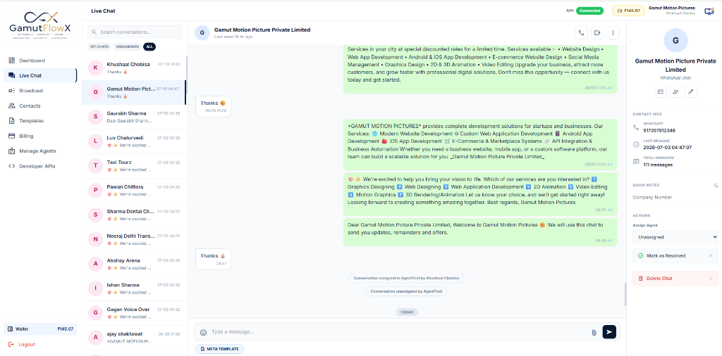 GamutFlowX Shared Team Inbox